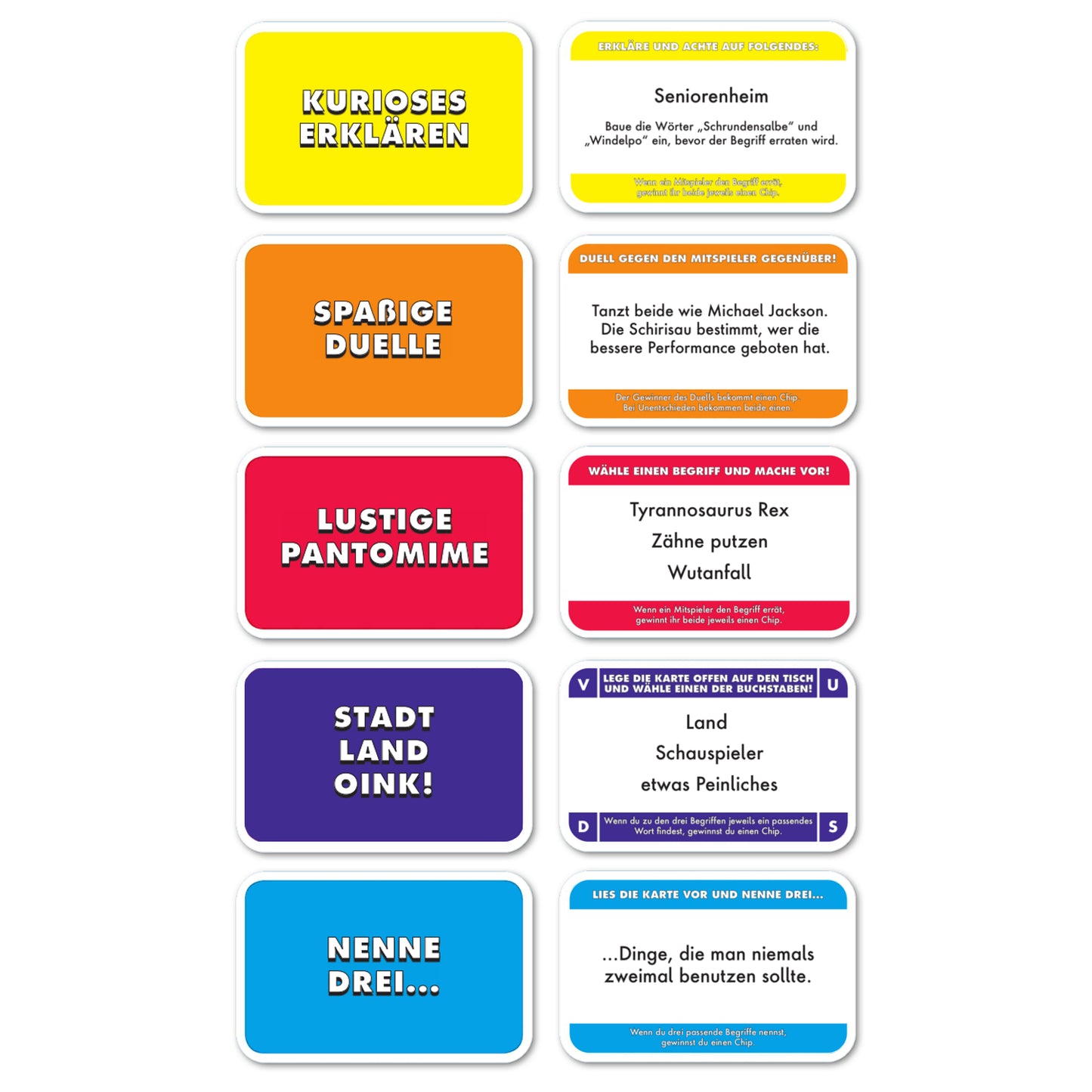 WHO LAUGHS, LOSES! A colorful board game for ages 12 and up