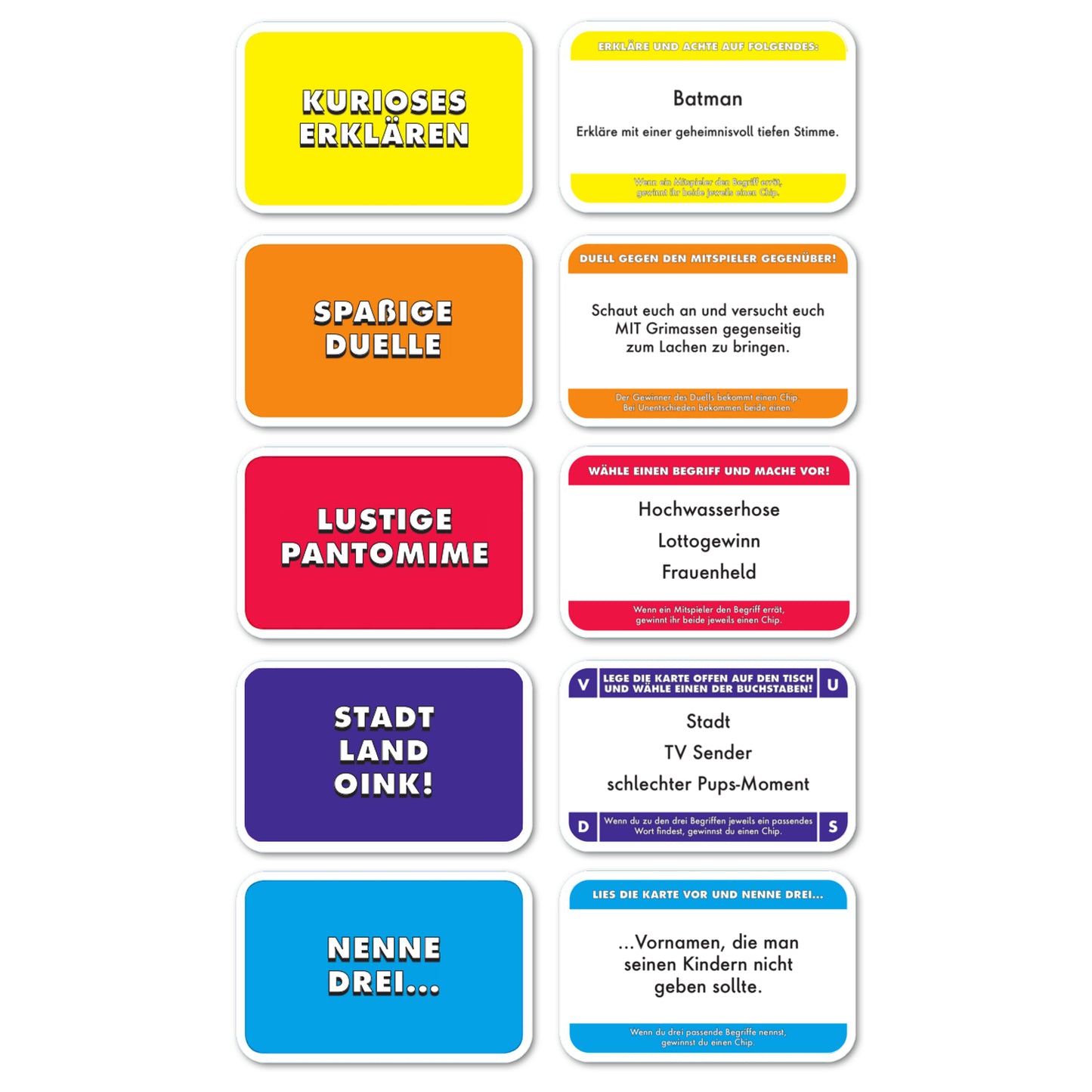 WHO LAUGHS, LOSES! A colorful board game for ages 12 and up